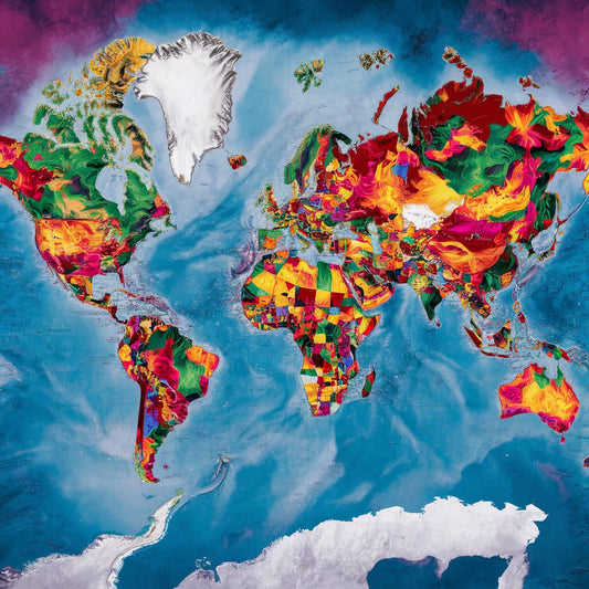 Skin colour map of the world